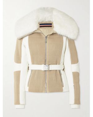 Fusalp Gitu Belted Two-Tone Ski Jacket - Natural