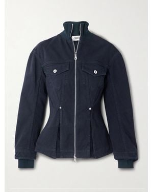 Jean Paul Gaultier Jeansjacke Mit Rippstrickbesätzen - Blau