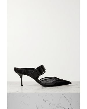 McQueen E Mules mit Absatz - Schwarz