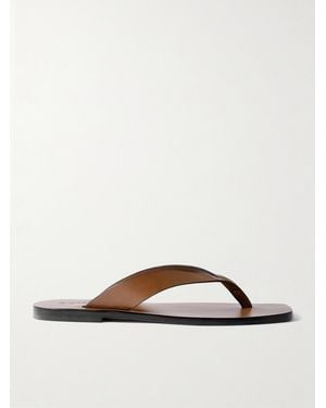 A.Emery Kinto Leather Flip Flops - Brown