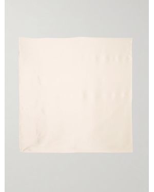 Another Tomorrow Tuch Aus Satin Mit Stickerei - Natur