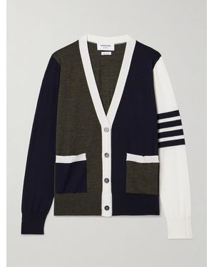 Thom Browne Fun Mix Cardigan Aus Wolle - Blau