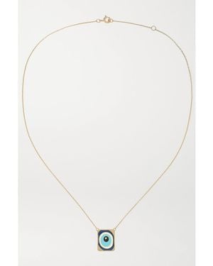 Diane Kordas 18-Karat Rose, Enamel And Diamond Necklace - White