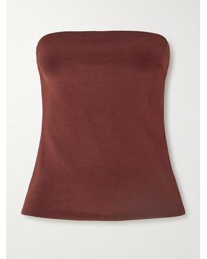 Esse Studios Illi Strapless Ponte Top - Purple