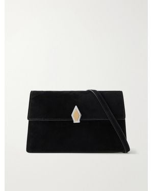 Metier Parallel 22 Small Suede Shoulder Bag - Noir
