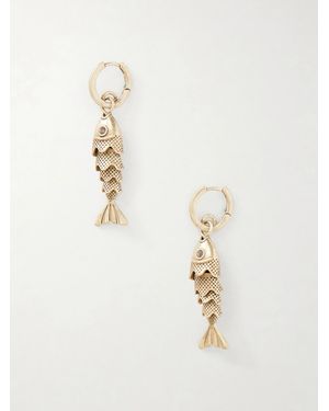 Roxanne Assoulin The Fish-Tone And Cubic Zirconia Earrings - Natural