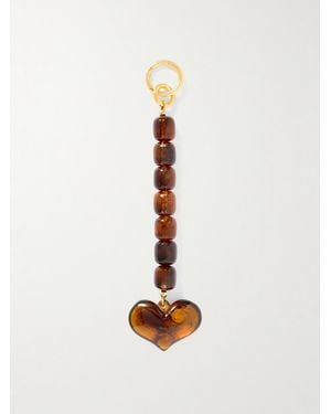 Julietta Taschenanhänger Aus Harz Mit Goldfarbenen Details - Weiß