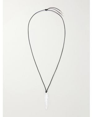 Sophie Buhai Spear Large Sterling, Quartz And Cord Necklace - White