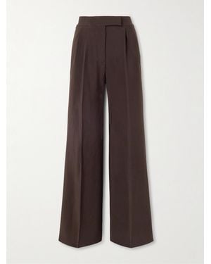 Tom Ford Bundfaltenhose Mit Weitem Bein Aus Vorgewaschenem Twill - Braun