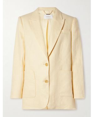 Zimmermann Illuminate Linen Blazer - Yellow