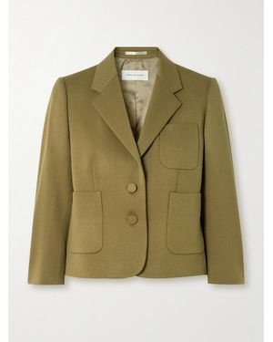 Dries Van Noten Blazer Aus Woll-Twill - Grün
