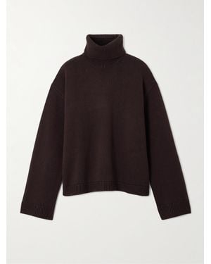 Frankie Shop Rhea Rollkragenpullover Aus Einer Woll-Baumwollmischung - Schwarz