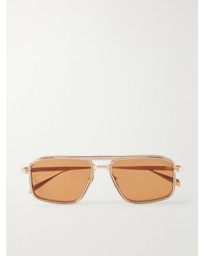 Jacques Marie Mage Earl Aviator-Style-Tone Sunglasses - Metallic