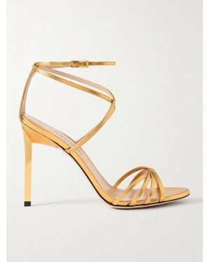 Tom Ford Metallic Lizard-Effect Leather Sandals