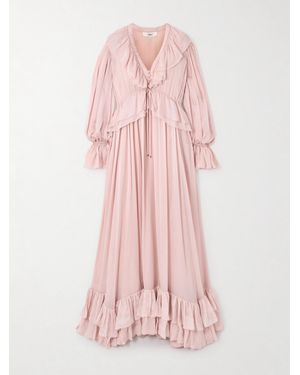 Chloé Ruffled Silk-Chiffon Gown - Pink
