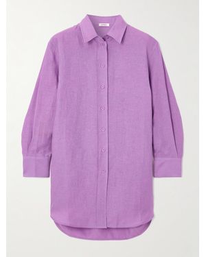 Eres L'Intemporel Mignonette Linen Shirt - Purple