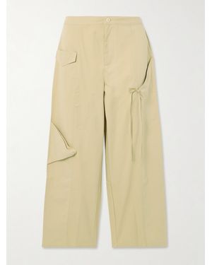 Deiji Studios Pocket Embellished Organic Cotton-Twill Pants - Natural
