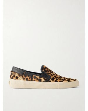 Nili Lotan Serge Animal-Print Calf Hair Trainers - Multicolour