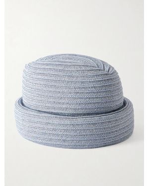 Gigi Burris Millinery Sharina Woven Straw Cap - Grey