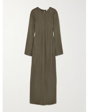 Rohe Silk-Twill Maxi Dress - Green
