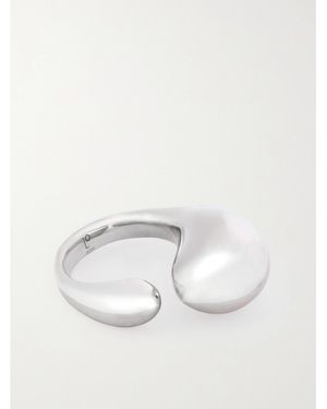 Dinosaur Designs Large Mungbean Sterling Ring - Weiß