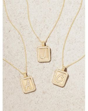 STONE AND STRAND Letter 14-Karat Diamond Necklace - Natural