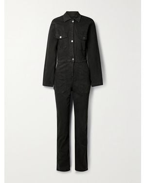 Rivet Utility Net Sustain Powerhouse Stretch-Denim Jumpsuit - Black