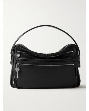 Acne Studios Camerero Camera Mittelgroße Tote Aus Strukturiertem Leder Mit Verzierungen - Schwarz