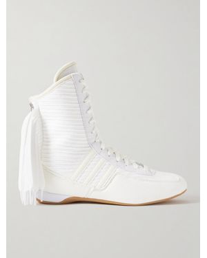 adidas By Stella McCartney Rasant V3 Fringed Vegan-Trimmed Canvas Sneakers - White
