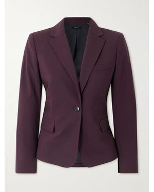 Theory Wool-Blend Blazer - Purple