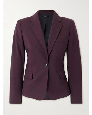 Theory Wool-Blend Blazer - Purple