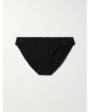 TOTEME Net Sustain Smocked Recycled Bikini Briefs - Black