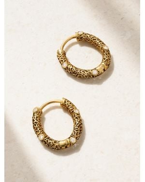 AMRAPALI LONDON Jali 18-Karat Diamond Hoop Earrings - Natural