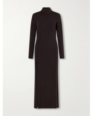 Courreges Stretch-Jersey Turtleneck Maxi Dress - Black