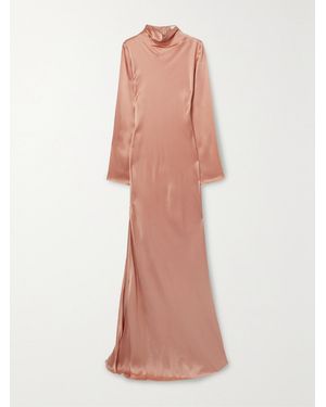 LAPOINTE Draped Satin Gown - Pink