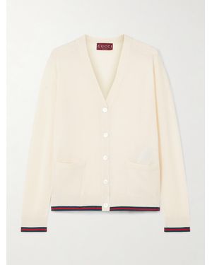 Gucci Cardigan Aus Einer Kaschmir-Seidenmischung - Natur