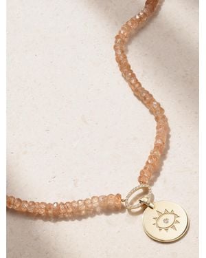 Diane Kordas Evil Eye 14-Karat, Zircon And Diamond Necklace - Natural