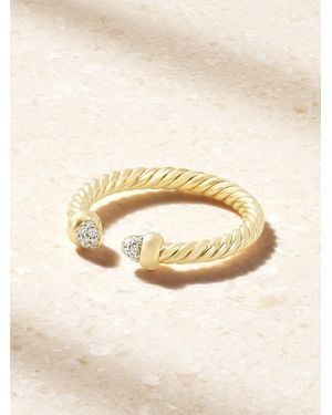 David Yurman Micro Cablespira 18-Karat Diamond Ring - Natural