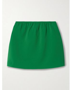 Leset Arielle Crepe Mini Skirt - Green