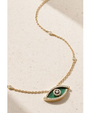 Messika Lucky Eye 18-Karat, Malachite And Diamond Necklace - Natural