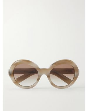 Prada Round-Frame Acetate Sunglasses - Natural
