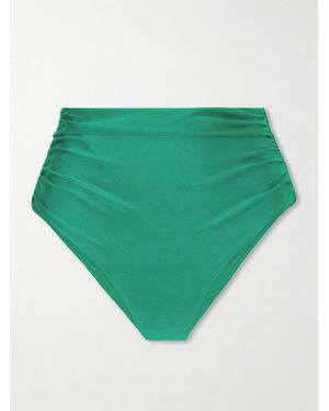 Jonathan Simkhai Teya Ruched Bikini Briefs - Green