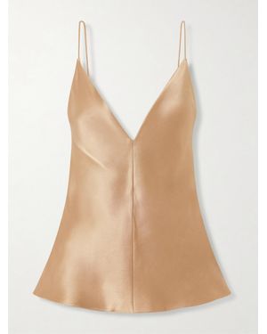 Gabriela Hearst Maria Silk-Satin Tank - Natural