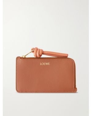 Loewe Knot Leather Cardholder - Orange