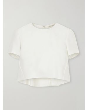 Heirlome Mariel Faille Wool-Blend Blouse - White