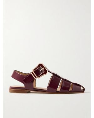 Gabriela Hearst Zoey Sandalen Aus Lackleder - Braun