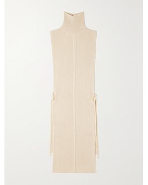 Peter Do Ribbed Merino Wool Turtleneck Tunic - White
