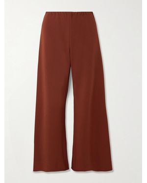 La Ligne Colby Recycled Stretch-Crepe Wide-Leg Trousers - Red