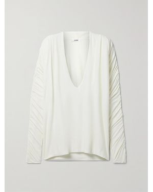 Interior Sidney Ruched Jersey Top - Multicolour