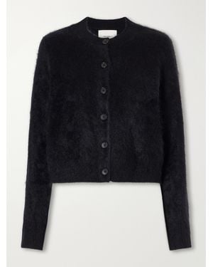 Lisa Yang Azalea Brushed-Cashmere Cardigan - Black
